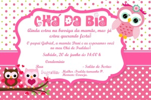 Convite Chá da Bia